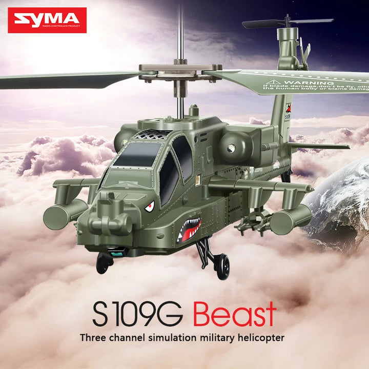 Original  SYMA S109G alloy gunship anti-fall remote control helicopter children's remote control toy