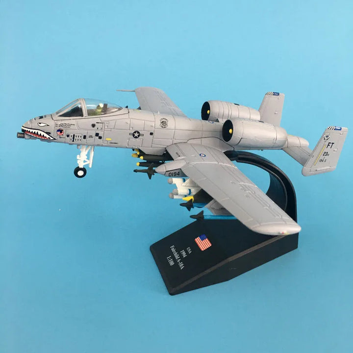 JASON TUTU Aircraft Plane model 1/100 Scale Fairchild Republic A-10 Thunderbolt airplane Alloy model diecast 1:100 metal Planes