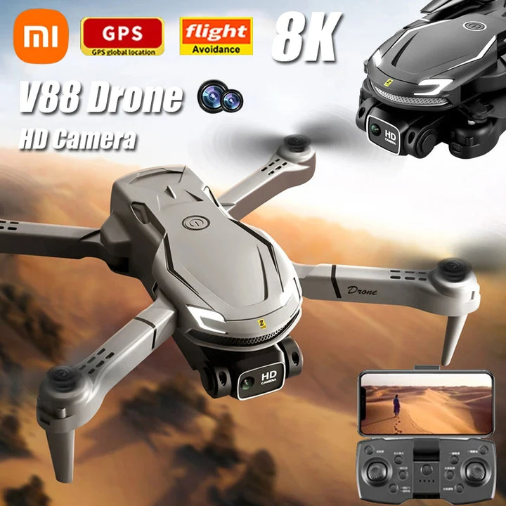 XIAOMI V88 Drone 8K HD Camera Professional Foldable Quadcopter Aerial Drone MIJIA WIFI GPS RC Helicopter UAV Obstacle Avoidance